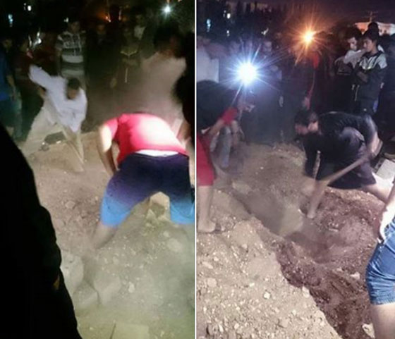 صور صادمة: فتح قبر امراة اردنية بعد سماع أصوات داخله  صورة رقم 1