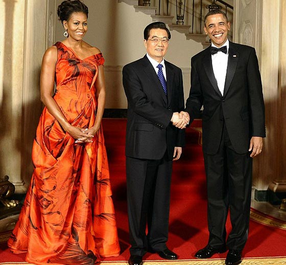 اناقة ميشيل أوباما في قمتها خلال آخر عشاء رسمي لها صورة رقم 12