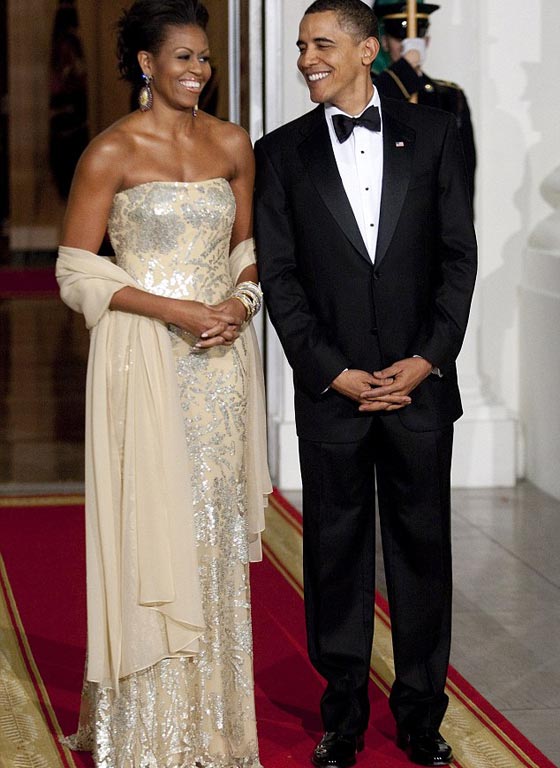 اناقة ميشيل أوباما في قمتها خلال آخر عشاء رسمي لها صورة رقم 7