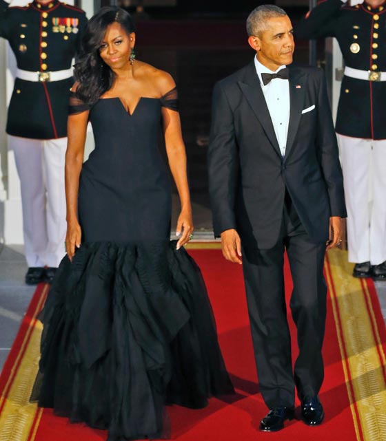 اناقة ميشيل أوباما في قمتها خلال آخر عشاء رسمي لها صورة رقم 5