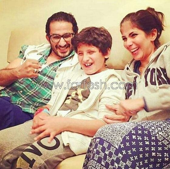  صور منى زكي، احمد حلمي و (بودي) ابن انغام شبيه حلمي صورة رقم 1