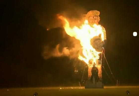 البريطانيون يحرقون دونالد ترامب قبل ثلاثة أيام من الانتخابات صورة رقم 2