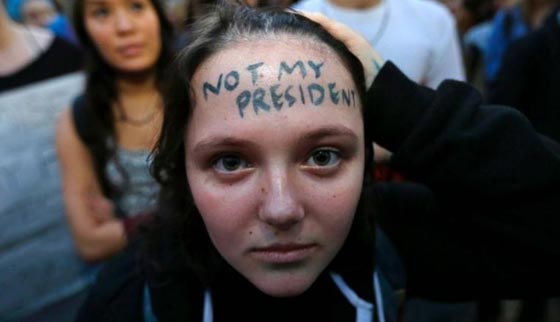 امريكا: مظاهرات واحتجاجات على فوز  ترامب: ليس رئيسي! صورة رقم 6