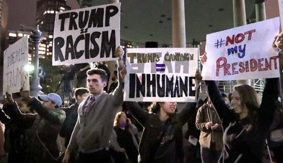 امريكا: مظاهرات واحتجاجات على فوز  ترامب: ليس رئيسي! صورة رقم 2