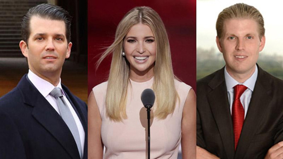 أبناء ترامب الثلاثة يديرون شركاته بعد انتخابه رئيسا للولايات المتحدة صورة رقم 1