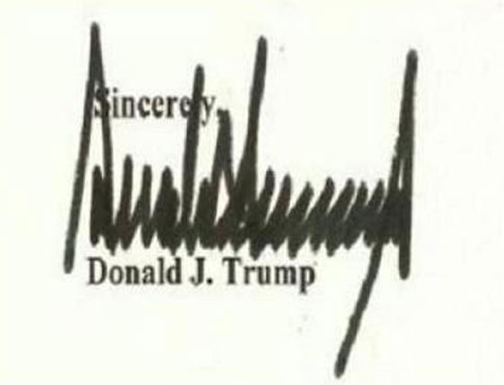 توقيع ترامب يعكس طموحه وشجاعته وتعطشه للسلطة صورة رقم 2