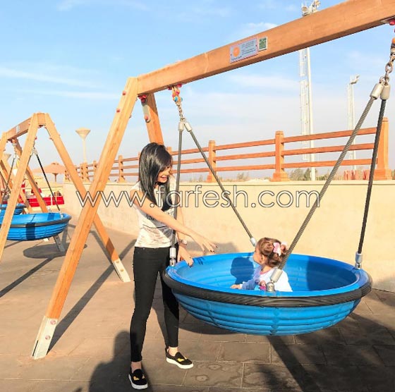 صورة بسمة بوسيل الأولى مع طفلتها امايا من الفنان تامر حسني  صورة رقم 1