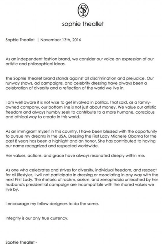 لماذا ترفض مصمّمة ازياء سيدة البيت الابيض العمل مع ميلانيا ترامب؟ صورة رقم 4