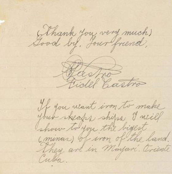 فيديل كاسترو الطفل في رسالة للرئيس الامريكي: ارسل لي 10 دولارات! صورة رقم 4