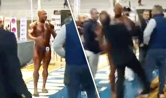 فيديو مثير.. لاعب كمال اجسام يعتدي بوحشية على لجنة التحكيم صورة رقم 1