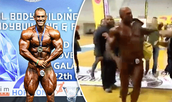 فيديو مثير.. لاعب كمال اجسام يعتدي بوحشية على لجنة التحكيم صورة رقم 2
