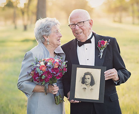 صور زفاف عجوزين انيقين انتظرا 70 عاما لتخليد ذكرى زواجهما  صورة رقم 4