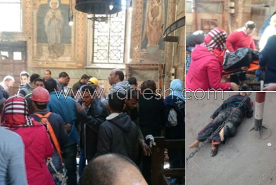 شاهدوا اللحظات الأولى لانفجار كاتدرائية الأقباط بالقاهرة صورة رقم 14