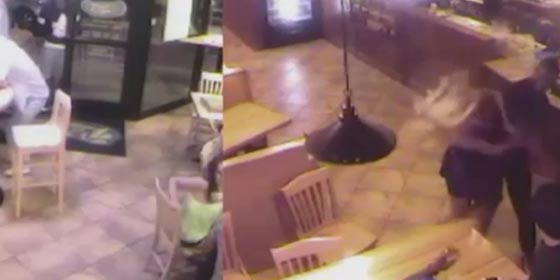 فيديو صادم.. لاعب كرة يوجه لكمة قوية الى وجه فتاة في مطعم! صورة رقم 1