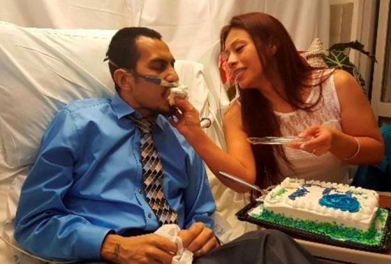 شاب يحقق حلم خطيبته ويتزوجها على فراش الموت قبل 36 ساعة من وفاته صورة رقم 8