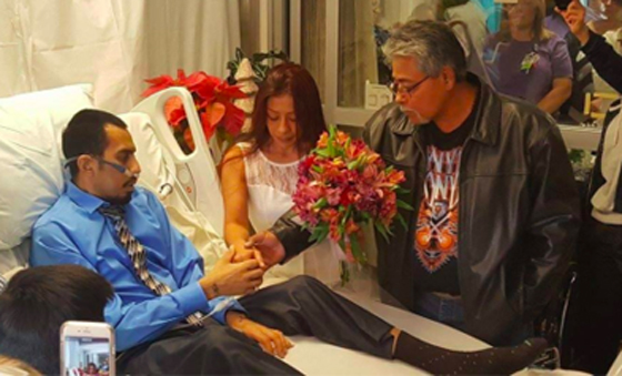 شاب يحقق حلم خطيبته ويتزوجها على فراش الموت قبل 36 ساعة من وفاته صورة رقم 6