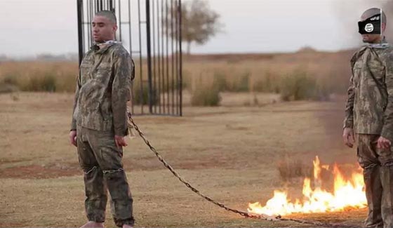  فيديو داعشي وحشي لحرق جنديين تركيين بعد اسرهما بحلب! صورة رقم 5