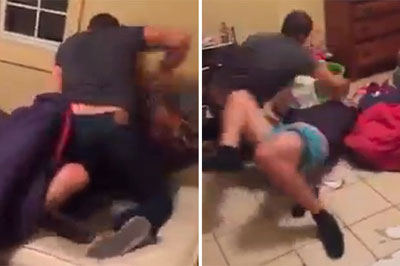 زوج يلقن عشيق زوجته درسا بعد ضبطه معها في السرير.. فيديو صورة رقم 1