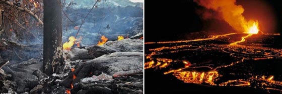 فيديو غريب.. بركان كيلاويا يبتسم من شدة ثورانه ويتقيأ حمما صورة رقم 1