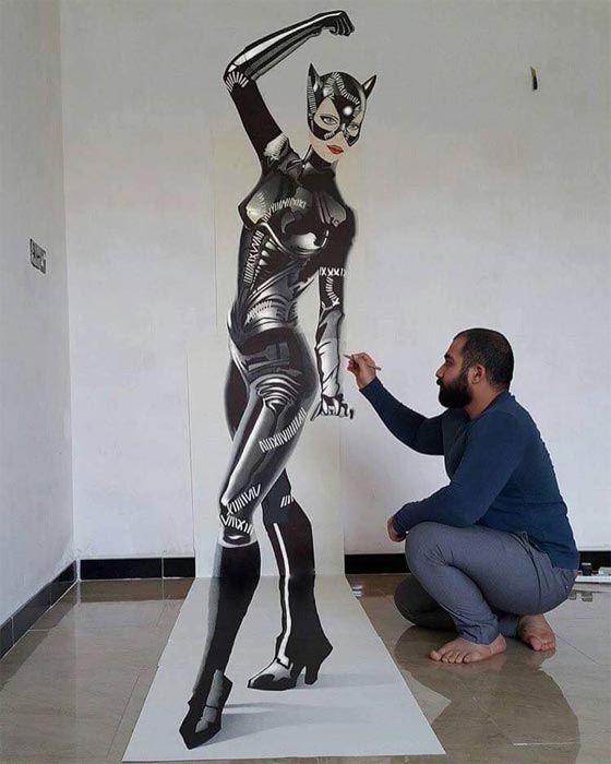 مهندس عراقي يكسر الارقام القياسية برسمة مذهلة الابعاد صورة رقم 2