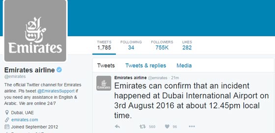 فيديو اشتعال النار في طائرة الامارات وهبوطها في دبي سالمة غانمة صورة رقم 2