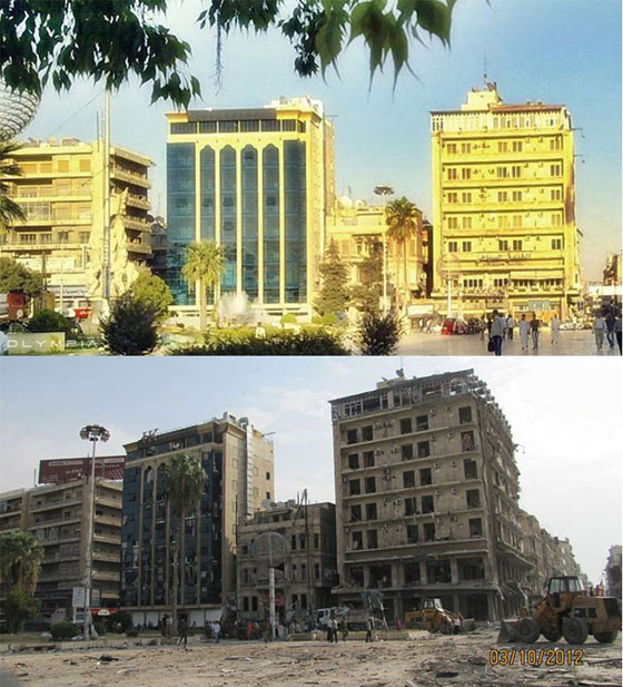 صور مفجعة.. 24 موقعا في سوريا قبل وبعد الحرب  صورة رقم 12