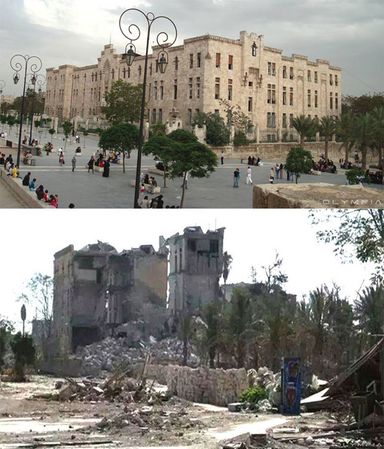 صور مفجعة.. 24 موقعا في سوريا قبل وبعد الحرب  صورة رقم 14