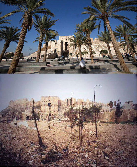 صور مفجعة.. 24 موقعا في سوريا قبل وبعد الحرب  صورة رقم 15