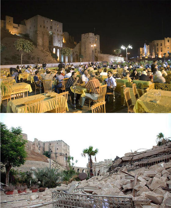 صور مفجعة.. 24 موقعا في سوريا قبل وبعد الحرب  صورة رقم 2