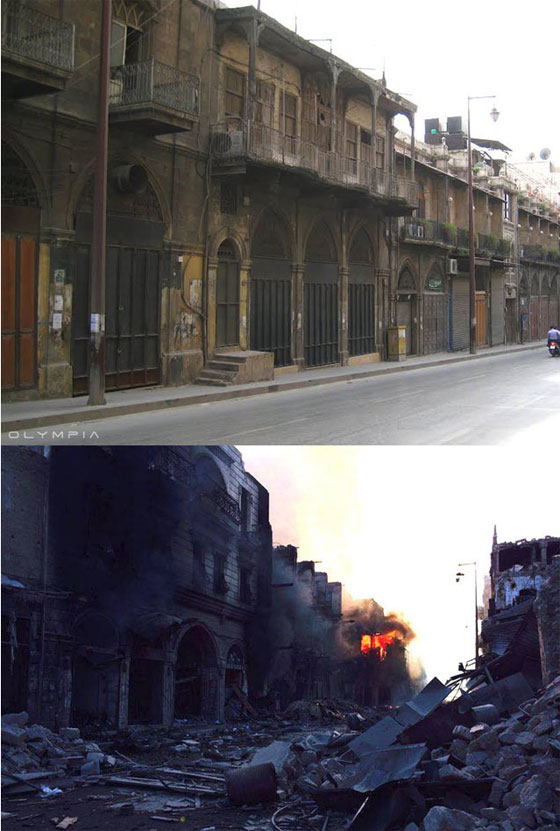 صور مفجعة.. 24 موقعا في سوريا قبل وبعد الحرب  صورة رقم 5