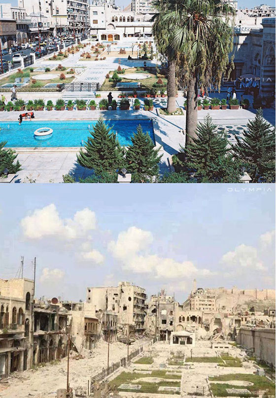 صور مفجعة.. 24 موقعا في سوريا قبل وبعد الحرب  صورة رقم 4