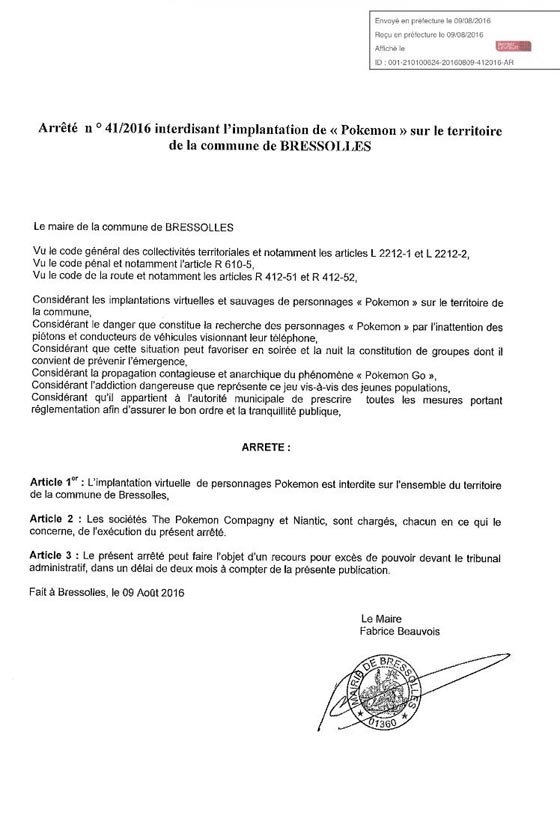 بوكيمون يستوطن قرية فرنسية.. متحديا رئيسها  صورة رقم 1