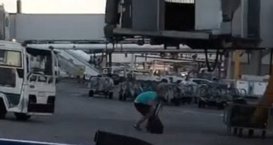 فيديو وصور.. مسافر يلاحق طائرة على مدرج المطار بعد ان فاته موعدها صورة رقم 3