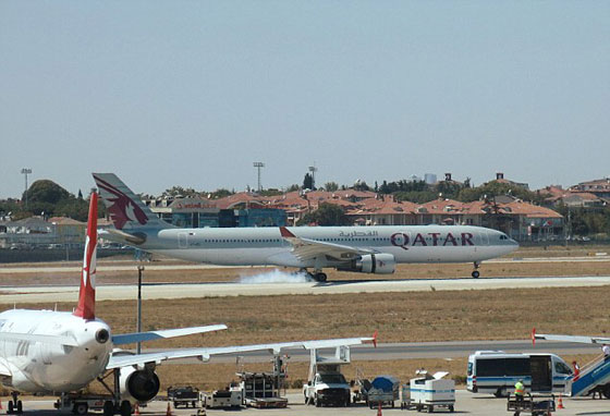 طائرة قطرية تهبط اضطراريا في اسطنبول بعد اصطدامها بطائر صورة رقم 4