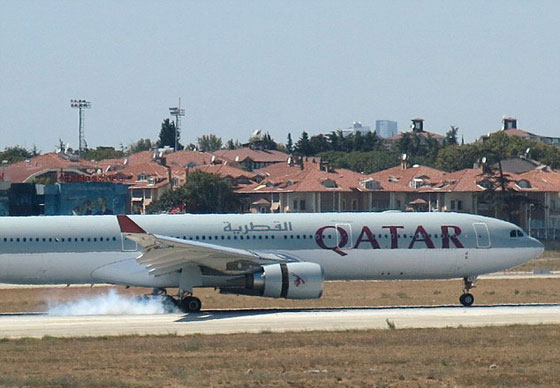 طائرة قطرية تهبط اضطراريا في اسطنبول بعد اصطدامها بطائر صورة رقم 6