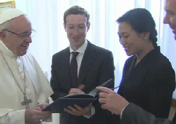  ما هي الافكار التي ناقشها البابا فرنسيس مع مؤسس فيسبوك؟ صورة رقم 2