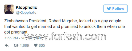 رئيس زيمبابوي يتعهد باطلاق سراح رجلين مثليين اذا حبل احدهما! صورة رقم 3
