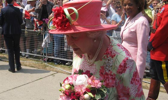 حارس قصر باكنغهام يصوب سلاحه باتجاه الملكة اليزابيث وهي تتنزه ليلا صورة رقم 4