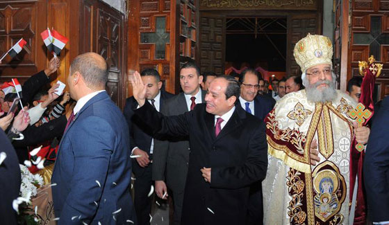 السيسي يهنئ البابا تواضروس ويعلن عن بناء اكبر كنيسة ومسجد متجاورين صورة رقم 7