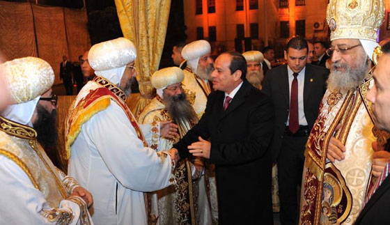 السيسي يهنئ البابا تواضروس ويعلن عن بناء اكبر كنيسة ومسجد متجاورين صورة رقم 4