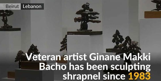 لبنانية تحول شظايا القذائف إلى منحوتات فريدة صورة رقم 1