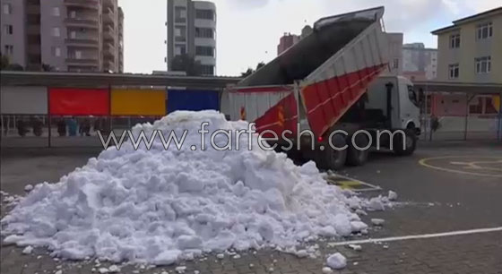 شاحنات محملة بالثلوج لإسعاد الأطفال في تركيا صورة رقم 4