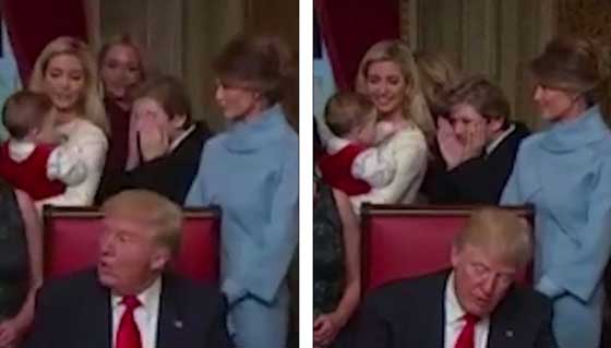 فيديو طريف.. مداعبة بارون ترامب لأبن إيفانكا أثناء توقيع والده قرارات رئاسية صورة رقم 1