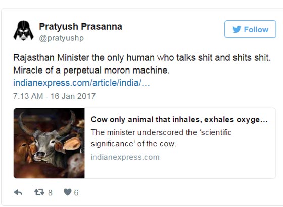 وزير هندي يثير غضب الهندوس بقوله ان الابقار تطلق الاكسجين صورة رقم 3