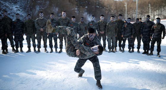  صور.. جنود أميركيون وكوريون جنوبيون يتحدون الثلوج بمرح! صورة رقم 5