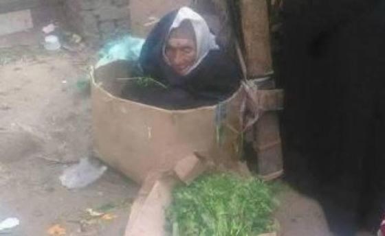 صورة صادمة.. عجوز مصرية كفيفة تعيش داخل كرتونة! صورة رقم 2