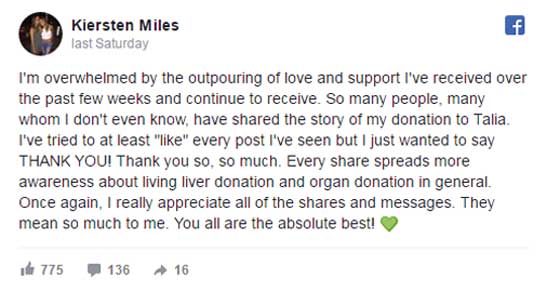 مربية تتبرع بجزء من كبدها لانقاذ حياة رضيعة من الموت صورة رقم 8