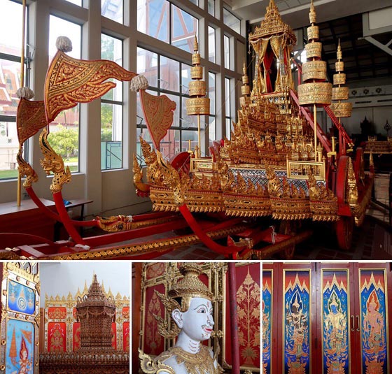  صور وفيديو عربة ملك تايلاند الذهبية تحمل جثمانه للحرق وتنقله للجنّة صورة رقم 5