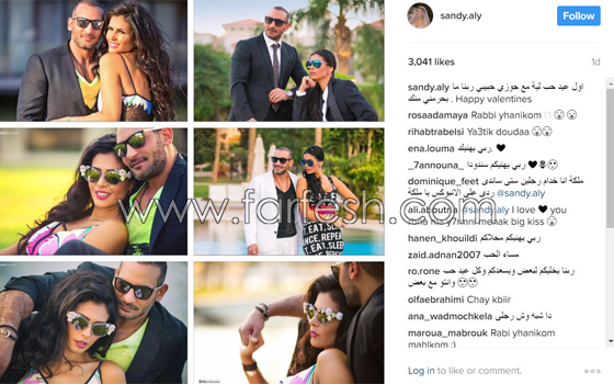 كيف احتفل الفنانون بعيد الحب (فالنتاين) على السوشيال ميديا  صورة رقم 5