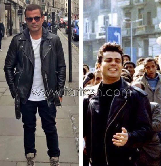 صور عمرو دياب في جاكيت (قديم) يفتح باب السخرية عليه صورة رقم 2